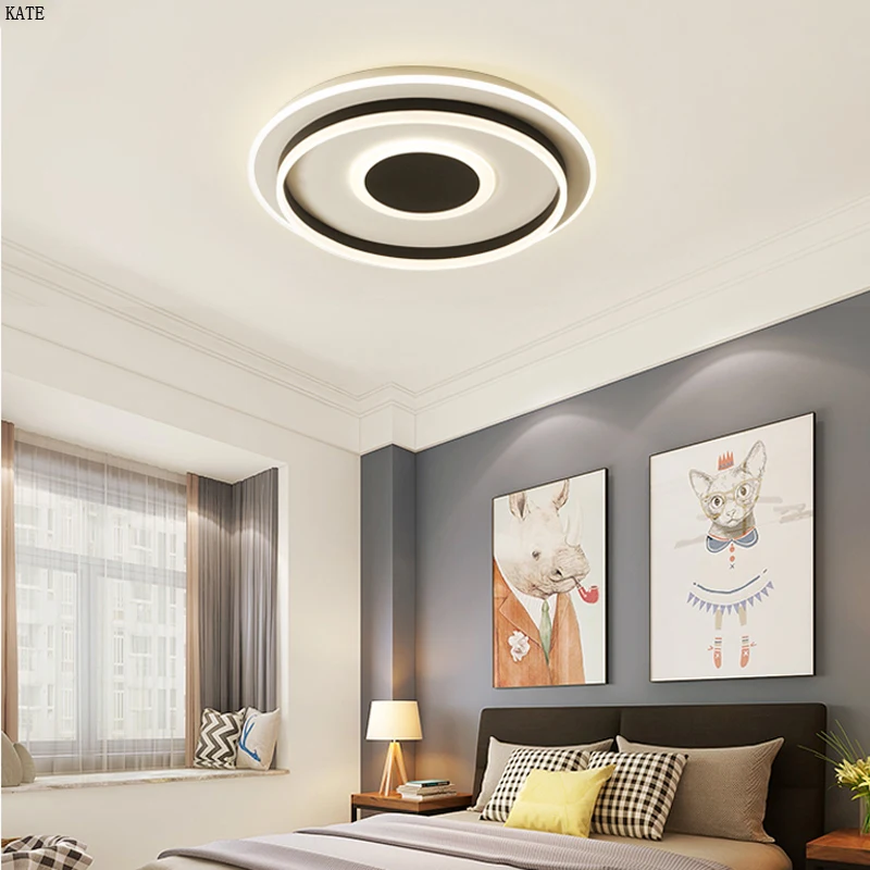 

Lamps Modern LED Ceiling Lights Black and White LED Ceiling Lights Bedroom Living Room Restaurant Lighting Ceiling Lights
