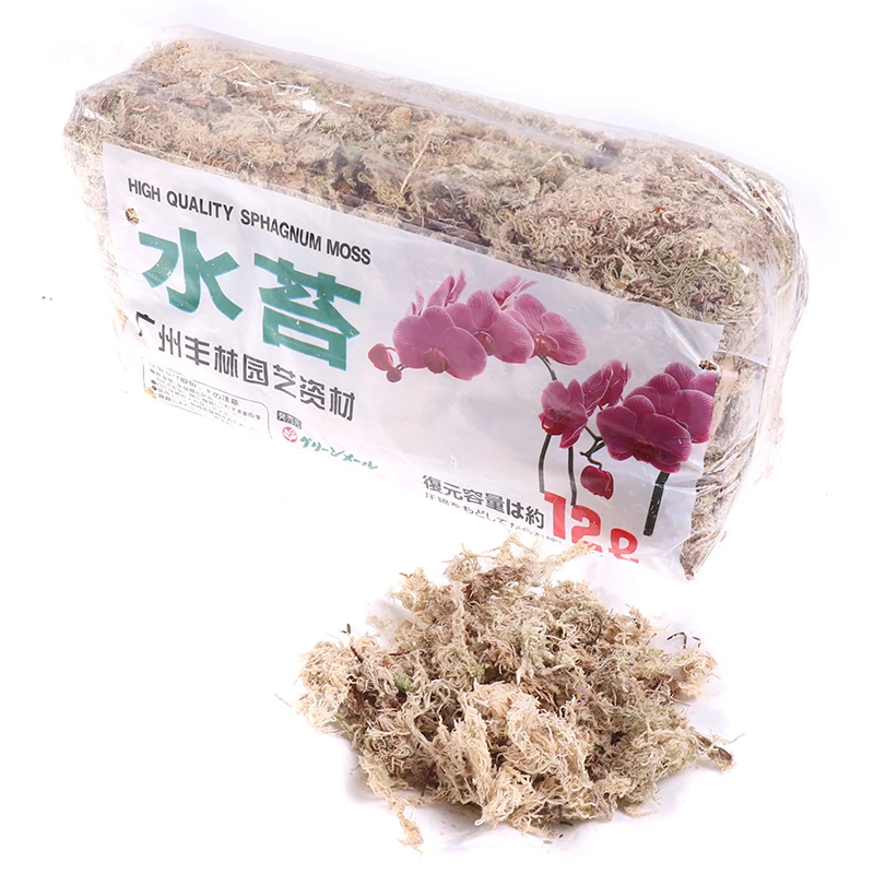 Мох Sphagnum увлажняющий 120 г органическое удобрение защита корней орхидеи цветочный