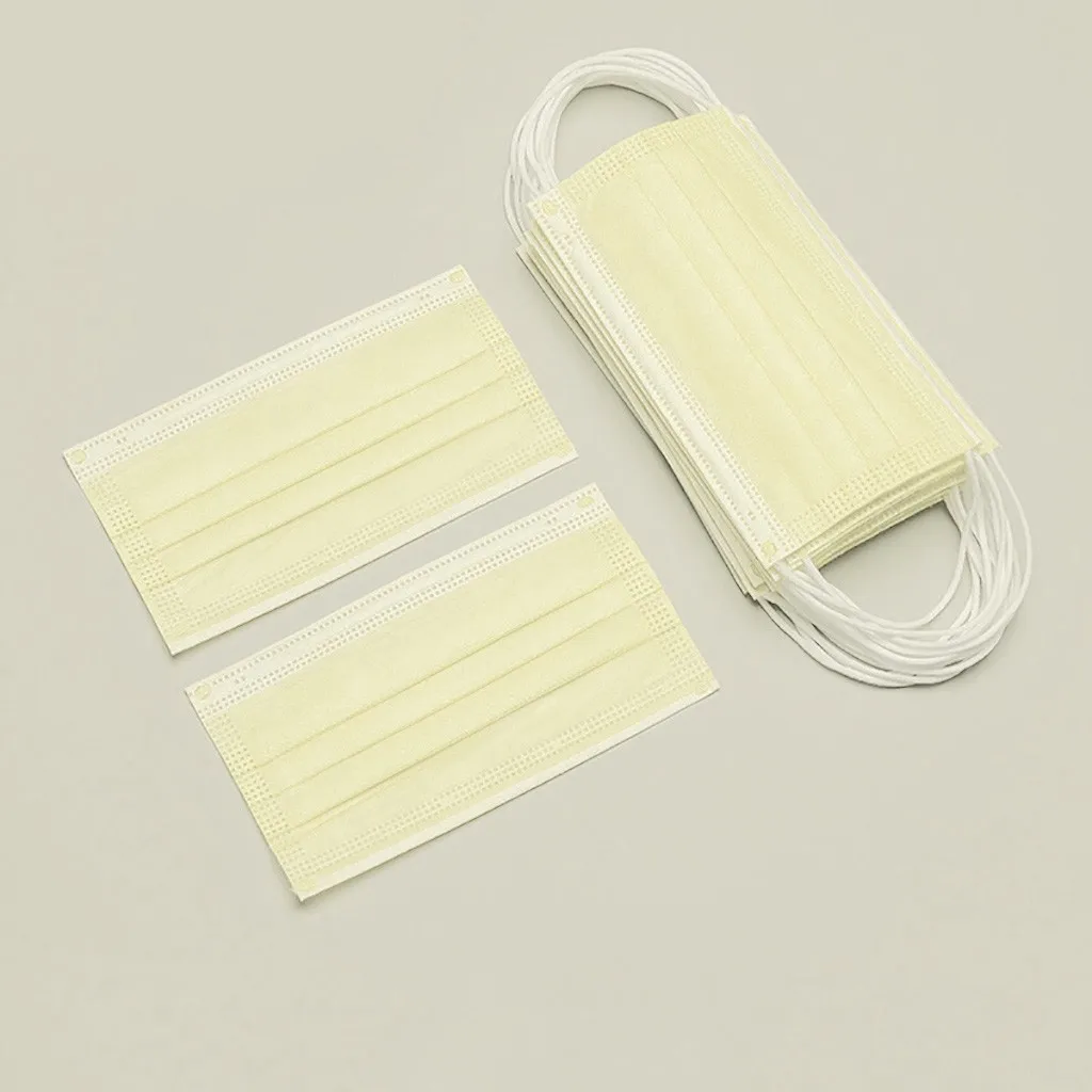 Маска для лица одноразовая трехслойная из нетканого материала 50 шт. | Красота и