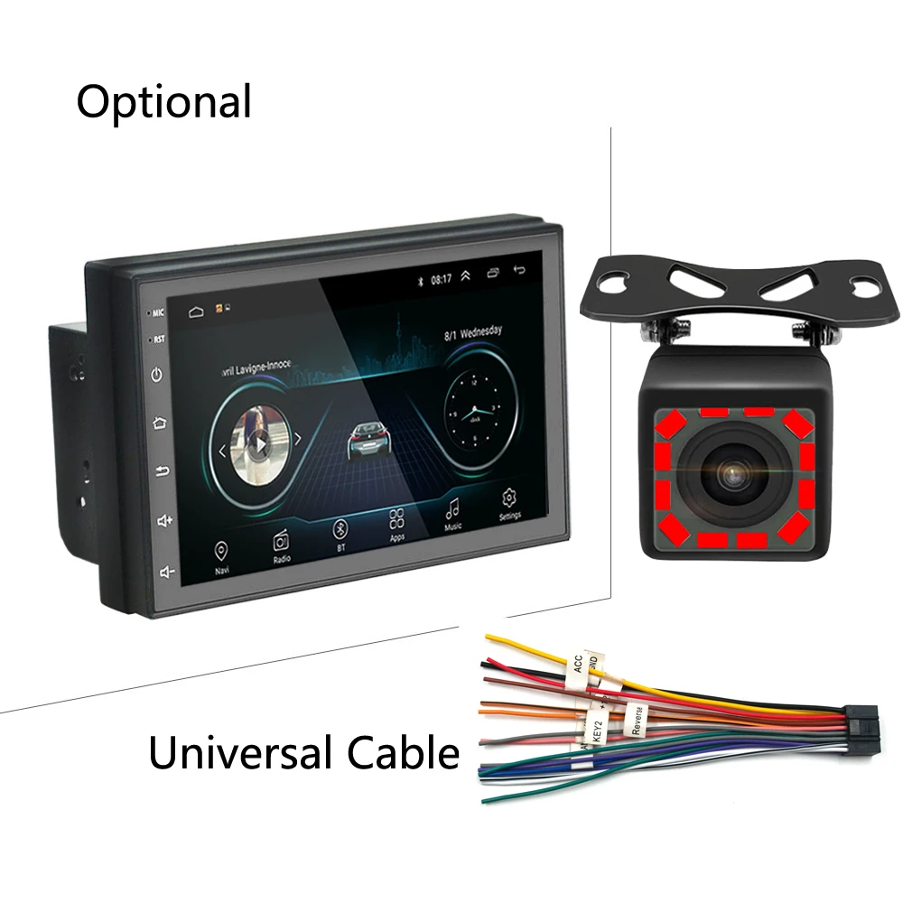 2 Din Android 8 1 автомобильный Радио мультимедийный плеер универсальный gps навигация