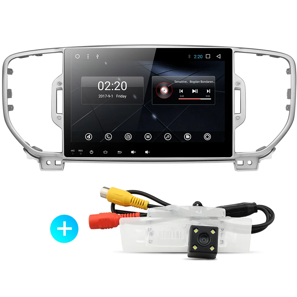 with camera Asottu dsp ips android 9,0 PX30 автомобильный dvd-плеер для KIA sportage KX5 gps навигация 1 din стерео - Цвет: with camera