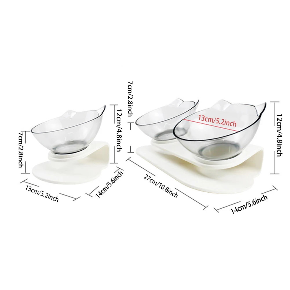 Прозрачная миска для домашних животных и кошек с держателем противоскользящая