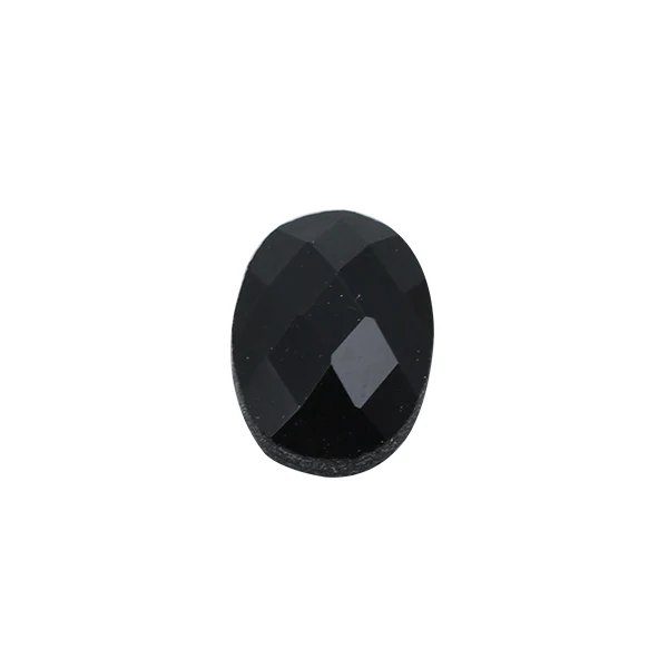 black 20p 13x18 мм Овальный цветной стеклянный камень с плоской задней поверхностью без горячей фиксации граненые хрустальные стразы кабошон кнопка для изготовления ювелирных изделий - Цвет: black