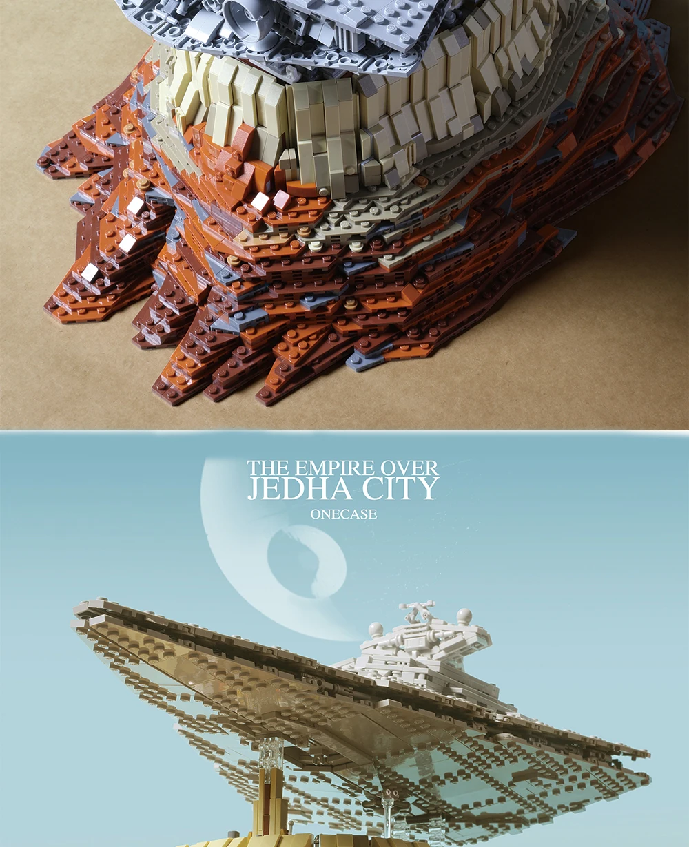 BuildMoc звездный Круизный корабль войны Империя над джедха город MOC 5000 шт Строительный Блок игрушка для Рождественский подарок