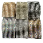 Блестящая Алюминиевая Сетка 3 мм, бриллиантовая аппликация, Блестящая лента для рукоделия, свадебных платьев, свечей