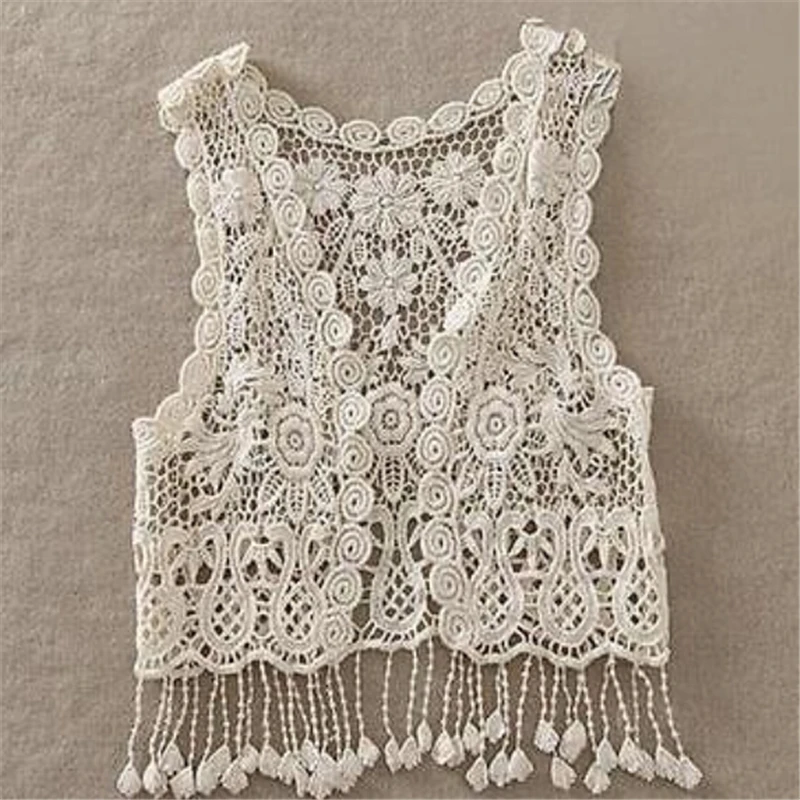 Детская пляжная одежда для маленьких девочек вязаный кружевной ажурный кардиган