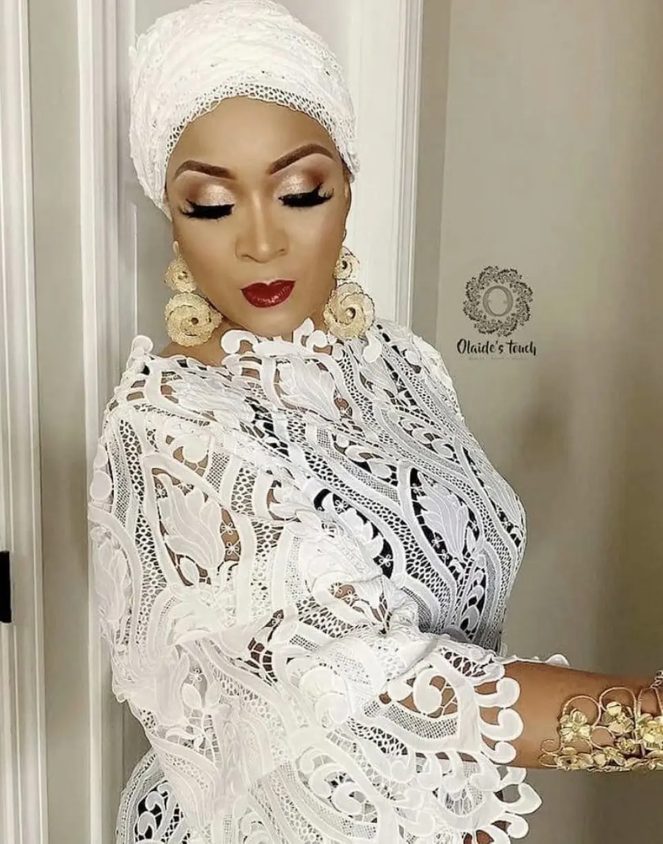 Новый дизайн чистый белый Африканский шнур гипюр кружевная ткань 2020 высокое