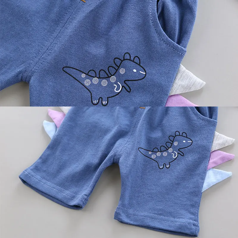 Hot Sale Brand Boys Clothing Children Summer Clothes Cartoon Dinosaur Kids Boy Set T-shit+Pants Cotton |