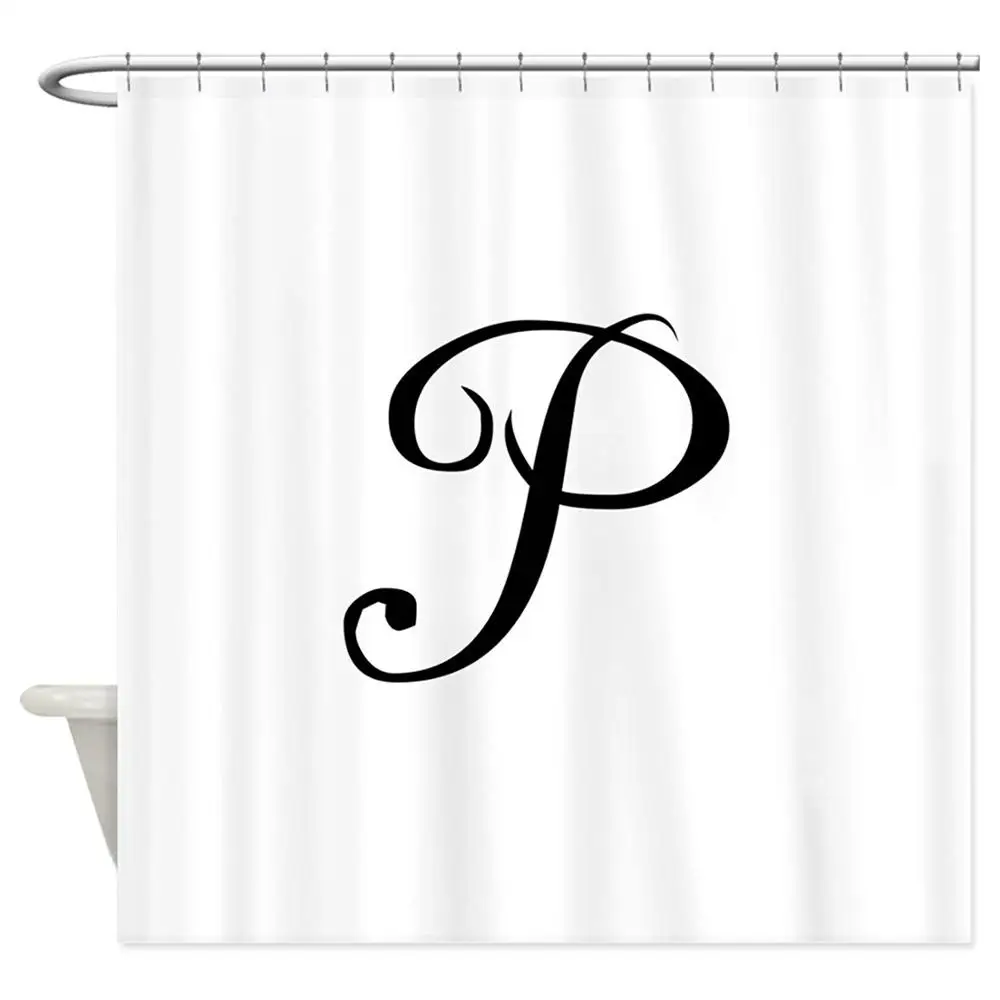 Bickham Script Monogram W занавеска для душа-декоративная ткань занавеска для душа(6" x 70"