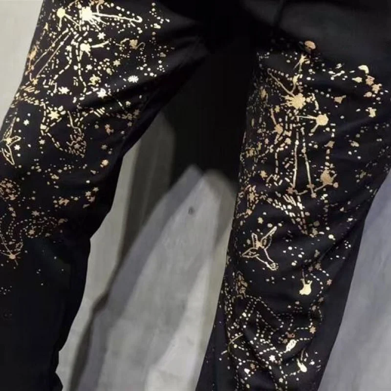 High-quality men's Tracksuit heavy industry sky rhinestone summer best selling casual t-shirt+shorts 2-piece suit | Мужская одежда