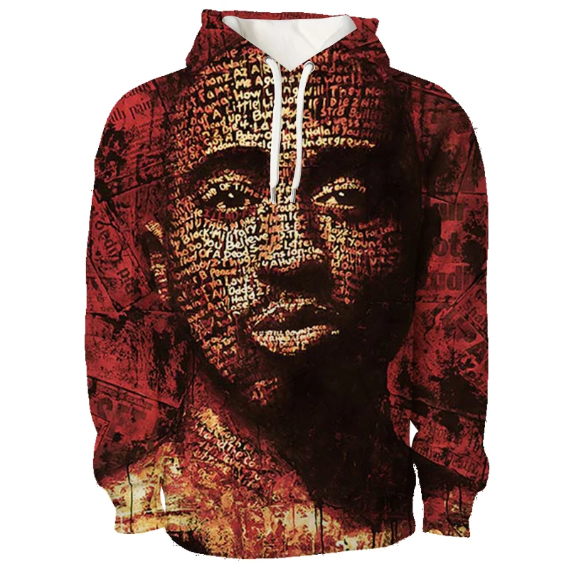 Rapper 2Pac Tupac Hoodies Women Sweetshirt Casual Sudaderas Men Women Tupac Printing Clothing Cool Sportswear For Teens Pullover