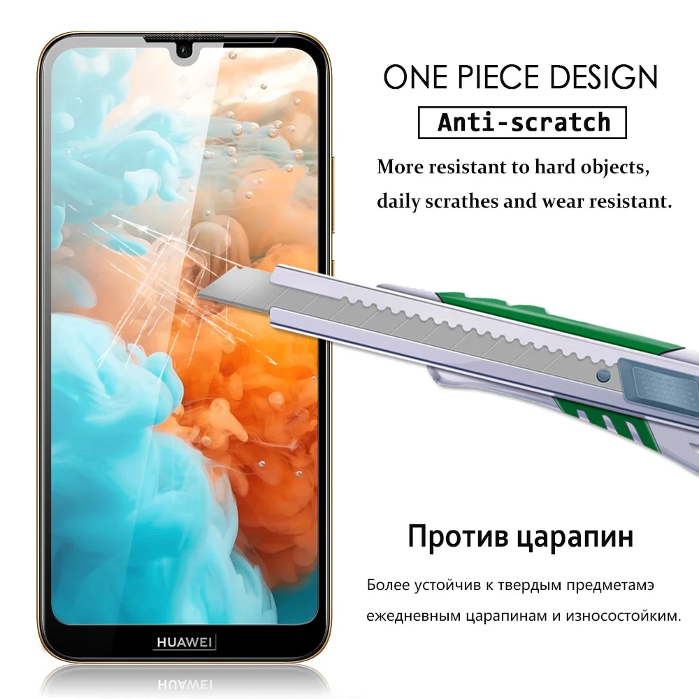 Закаленное стекло для Huawei Y9 Prime 2019 Y6 Y7 Pro 2018 Y5 Y 6 5 7 изогнутое полное покрытие
