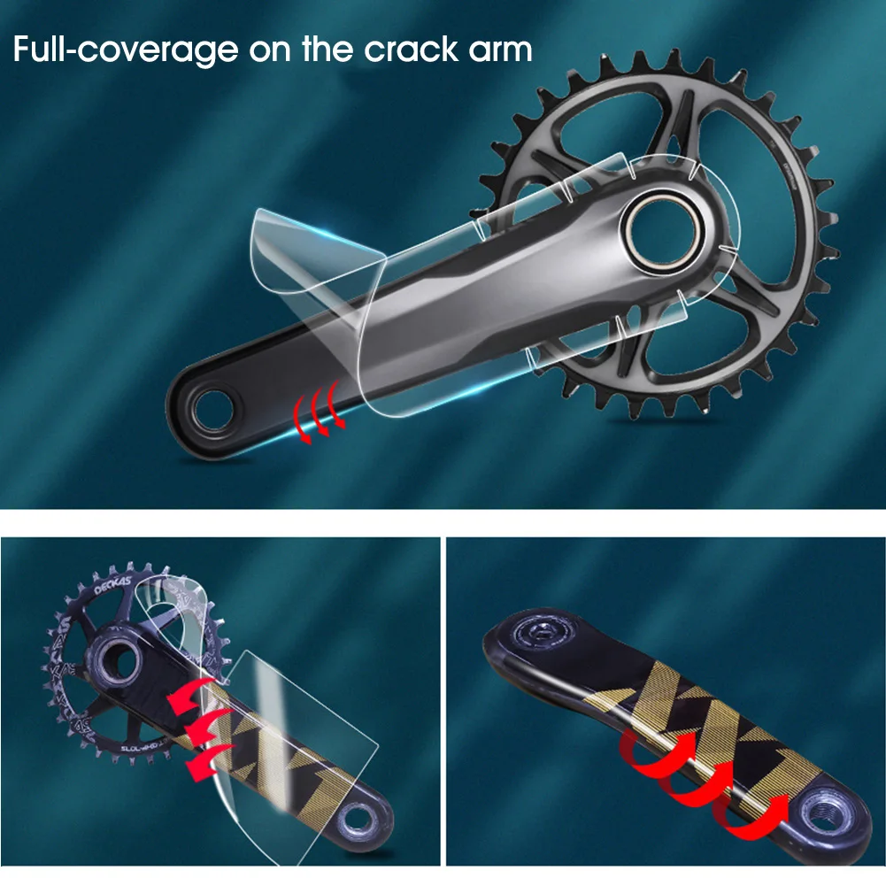 

Bike Crank Guard Crank Arm Protective Sticker Anti-collision MTB Crank Stickers Universal Crank Film Bicycle Stickers 3 Pack