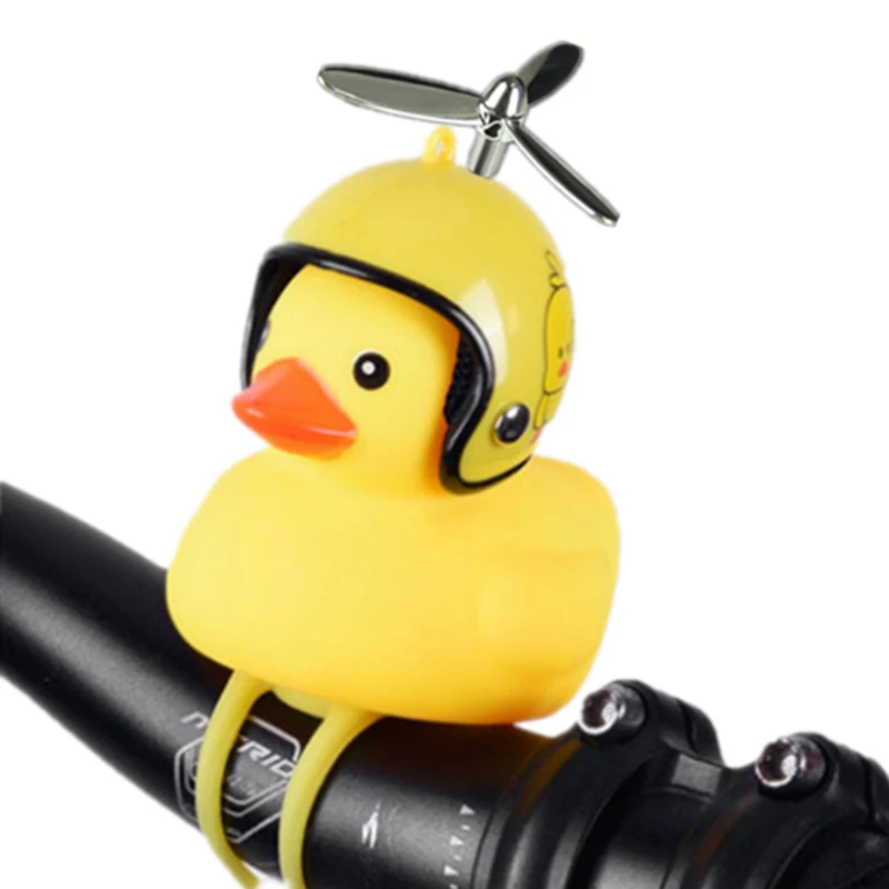 

1pcs Cartoon Yellow Silica Gel Little Duck Shape Bicycle Bells Shining Mountain Bike Handlebar Duck Head Light Accessories Tools