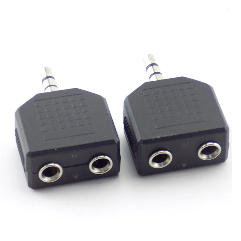 2 шт. стерео аудиоразъём на мужской двойной 3 5 мм Женский наушники Y сплиттер