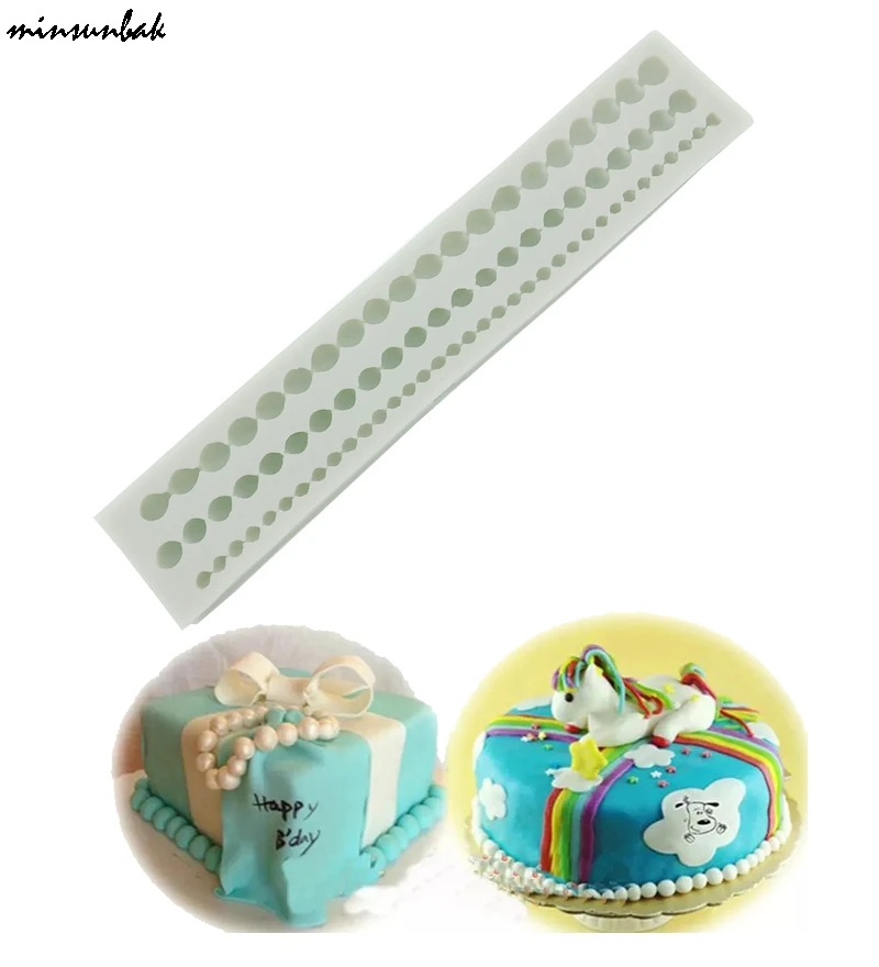Minsunbak Форма жемчуга Кружева полосы помадка силиконовые формы DIY для края торта