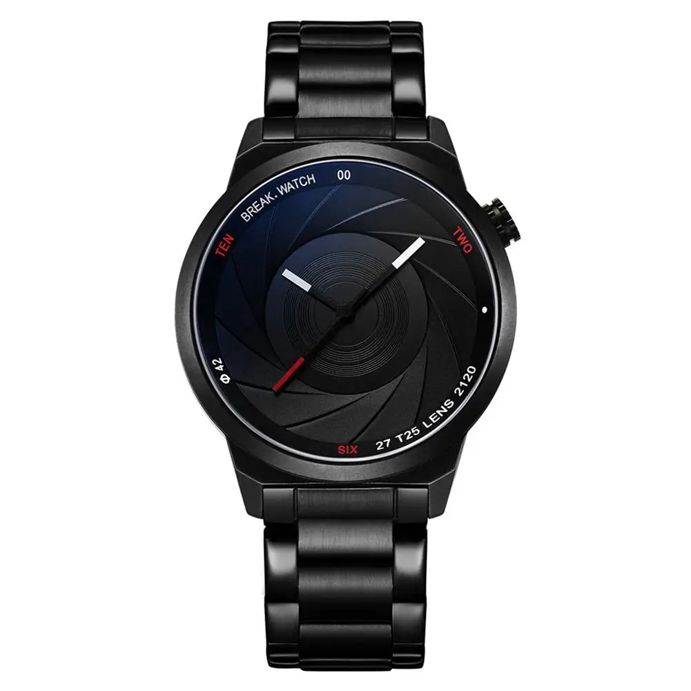 HobbyLane BREAK T25 Fashion Men Women Waterproof Steel Strap Casual Quartz Wrist Watch | Наручные часы