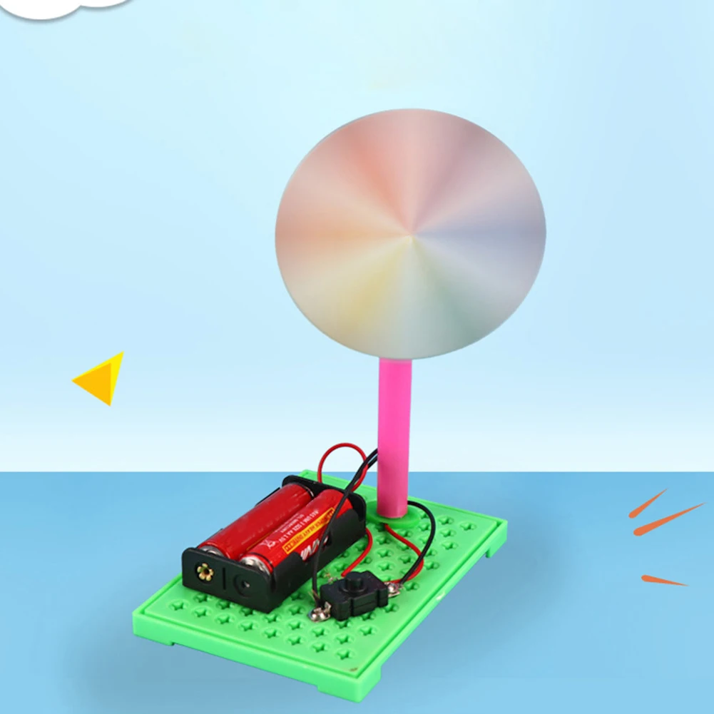 Забавный креативный Электрический семицветный диск DIY модель комплект