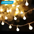 Светодиодная гирлянсветильник xflamper с шариками, 10 м, 8 режимов освещения, сказочное освещение для праздника, свадьбы, вечеринки, Нового года, Дня Святого Валентина, украшение