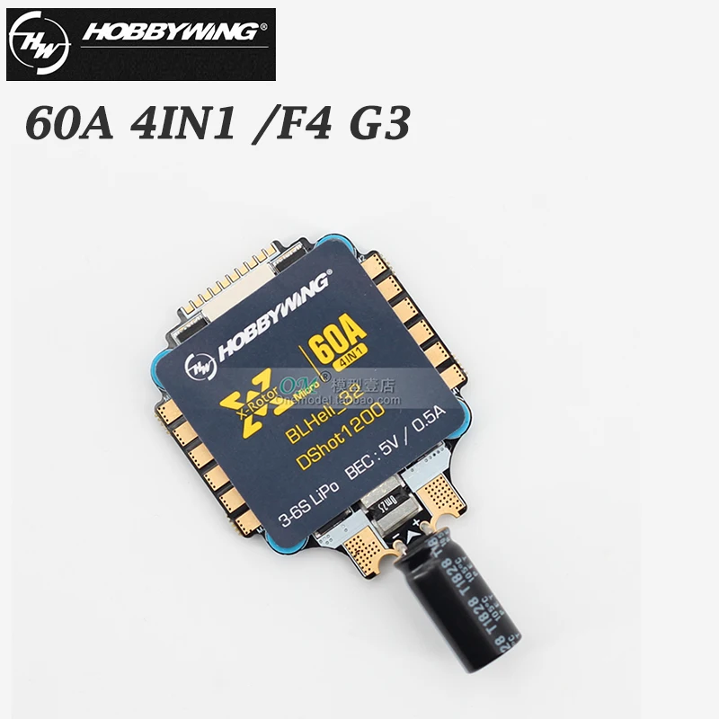 Контроллер полета Hobbywing XRotor F4 G3 с Micro 60A 4 в 1 BLHeli-32 DShot1200 для FPV гоночного