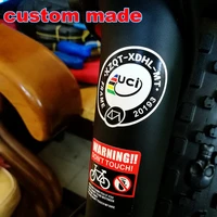 certification small label sticker bicycle union certification label bicycle decals customize frame name id warning films