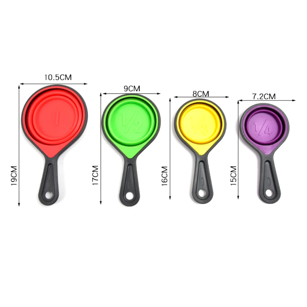 Силиконовая телескопическая мерная чашка ложка мерный инструмент для жидкости