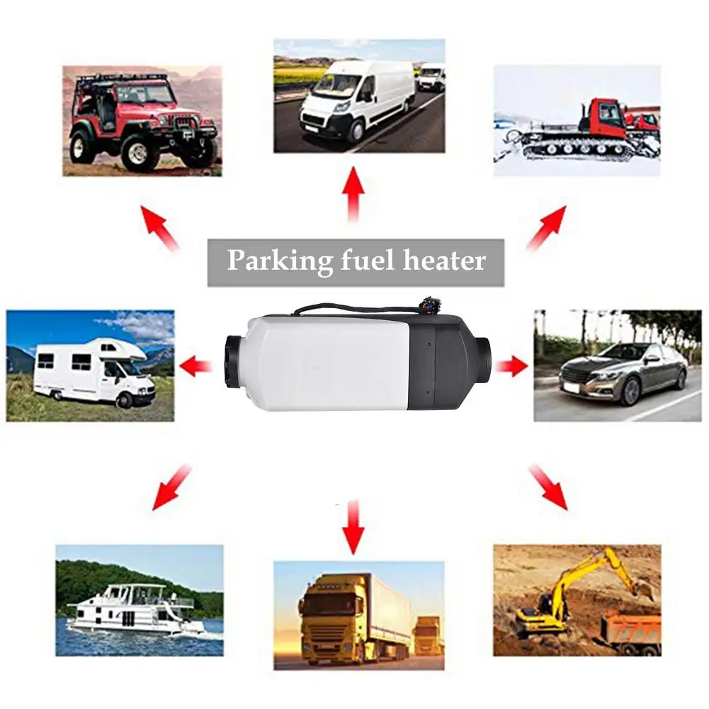

2KW 12V/24V Car Heater Low Noise Diesel Air Fuel Heater LCD Display Remote Control Parking Fuel Auxiliary Heater For RV Truck