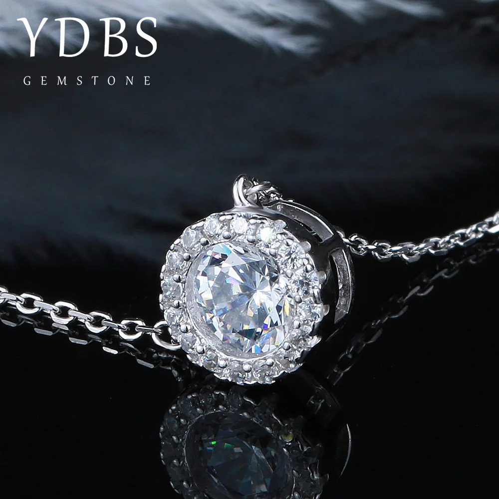 YDBS 14K белое золото 1 карат ct F цвет моиссанит алмазный браслет для женщин Тест