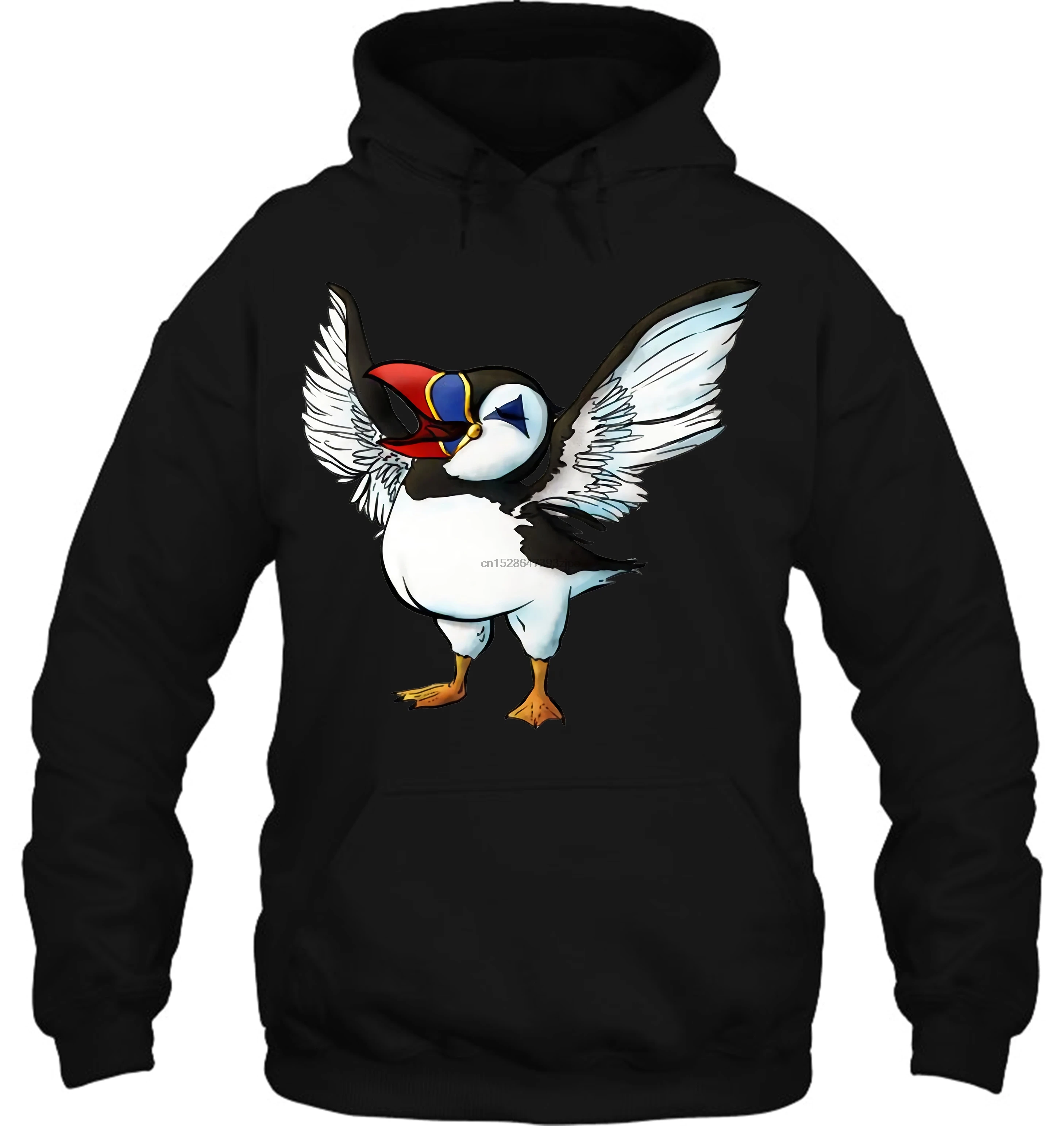 Мужская толстовка забавная Новинка Happy Puffin Топы Забавные Рубашки крутая женская