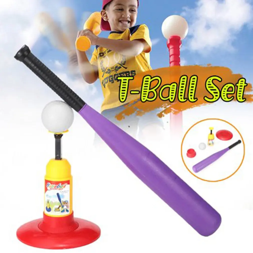 

T-Ball Set Baseball Tee Game Durable Play Toy Set TotSports Indoor Or Outdoor Learning Training Gift For Kids Random Color