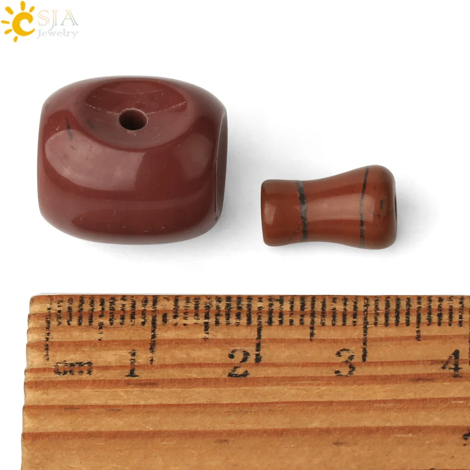 CSJA Natural Stone Red Jaspers Tee Beads Jewelry Accessories Set for Making Necklaces Bracelets Female Men DIY Crafts Gifts G395 | Украшения