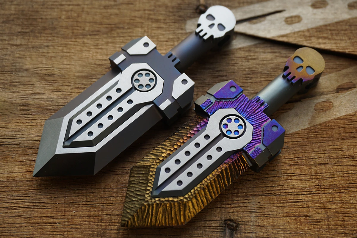 Титановый брелок-подвеска в виде черепа для повседневного использования |