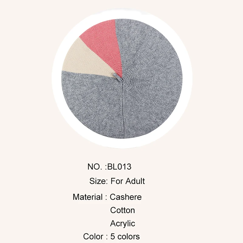 Geebro Женская модная кашемировая шапка для женщин Зимняя плоская шерстяные