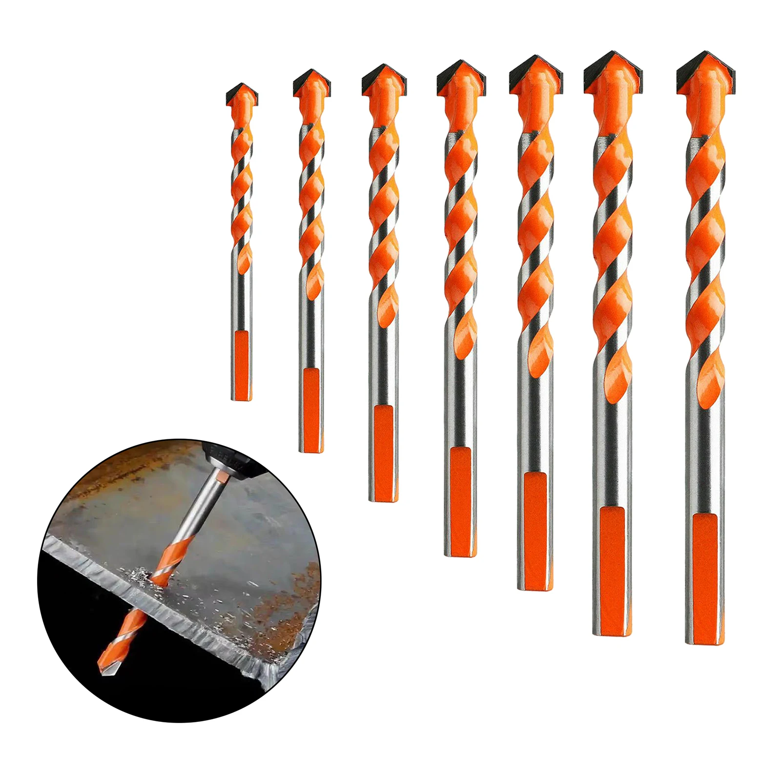 

7x Drill Bits Set 3mm to 12mm for Glass Ceramic Marble Tile Punching Hole