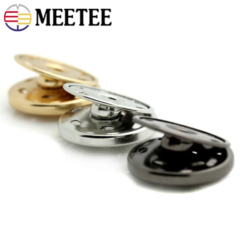 Металлическая кнопка Meetee 100 комплектов 8-30 мм латунная для шитья самостоятельного