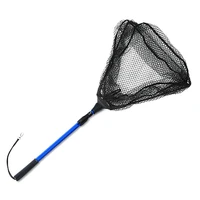 130cm retractable fishing net telescoping foldable landing net pole folding landing net for fly fishing rb