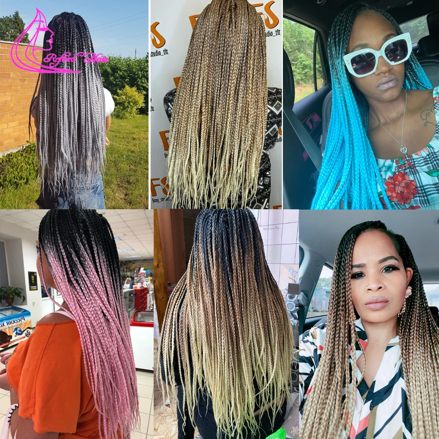 Синтетические косички для вязания крючком длинные волосы ручной работы 24 дюйма