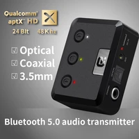 aptx hd bluetooth 5 0 transmitter csr8675 audio music wireless usb adapter 3 5mm auxopticalspdifcoaxialrca for tv pc mr275