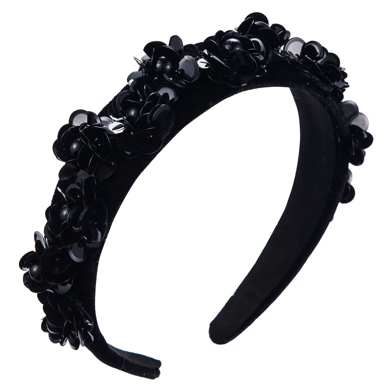 Обруч для волос в стиле барокко женский роскошная винтажная однотонная повязка