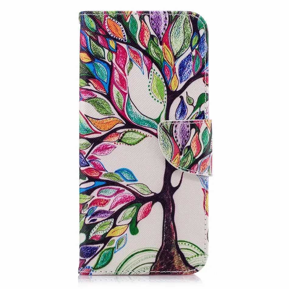 Life Tree Fundas Кожаные чехлы Цветной Окрашенные чехол для samsung A6 A8 плюс A3 A5 A7 J2 J3 Pro J4 J6 J5 J7 Note8 P07G - Цвет: Life Tree