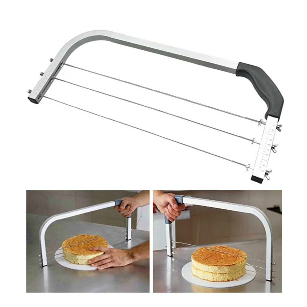 

Adjustable Large 3 Blades Cake Cutter Interlayer Cake Slicer DIY Household Baking Tools Leveler Stainless Steel Cut Saw