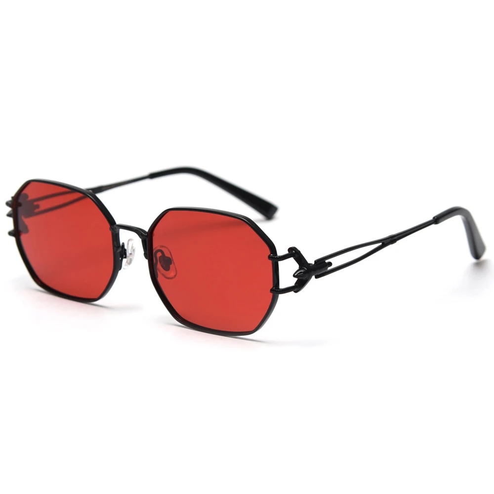 

Veshion Polarized Man Sunglasses Women Square Full Metal Uv400 Polygon Retro Sun Glasses Vintage 2021 Red Brown Summer Driving