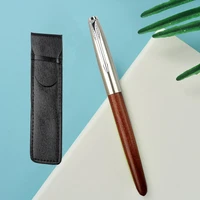 luxury wooden fountain pen ink pen stainless steel steel cap 0 38mm nib stationery office school supplies pens