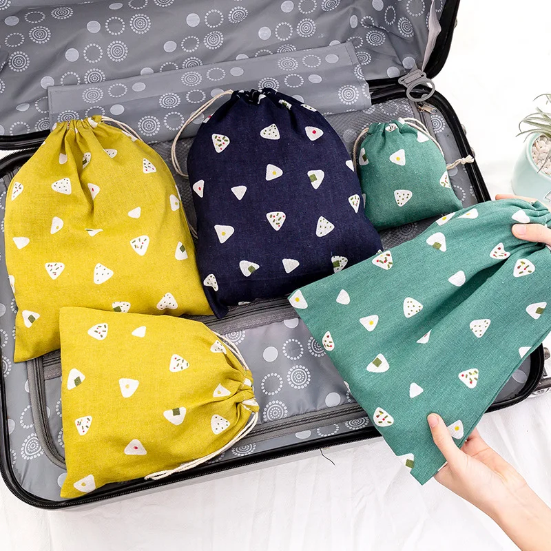 Женская хлопковая хозяйственная сумка на шнурке эко многоразовая сумка-тоут