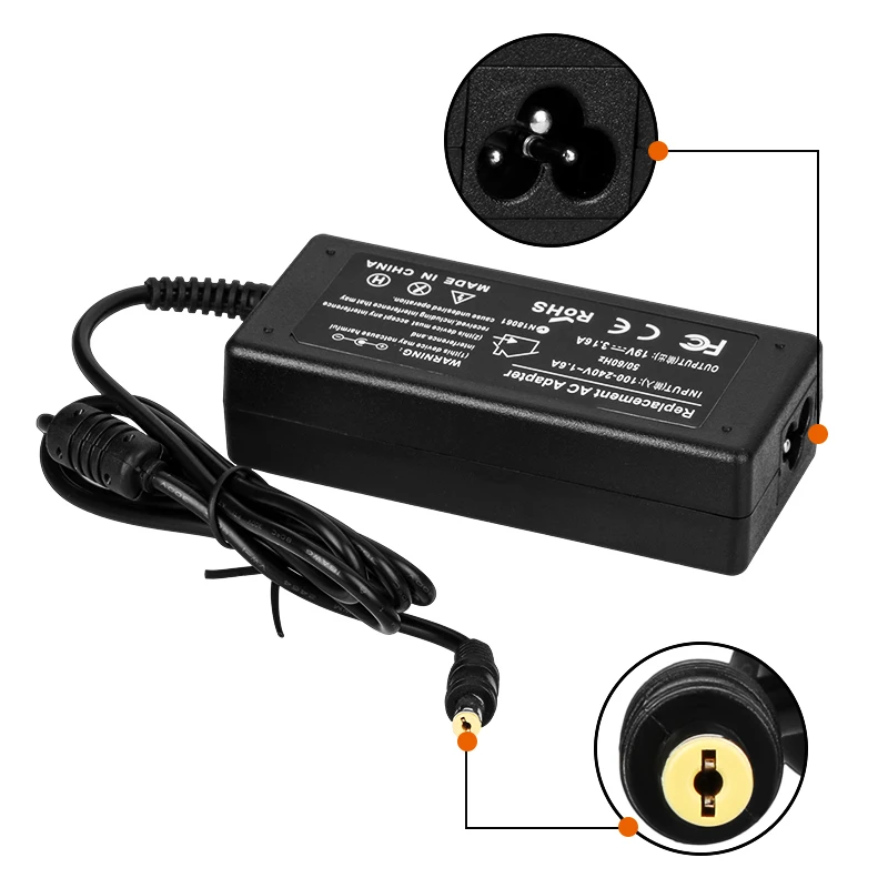Адаптер питания для ноутбуков samsung 19 в 3 16 А 65 Вт R540 P460 P530 Q430 R430 R440 R480 R510 R522 R530|laptop