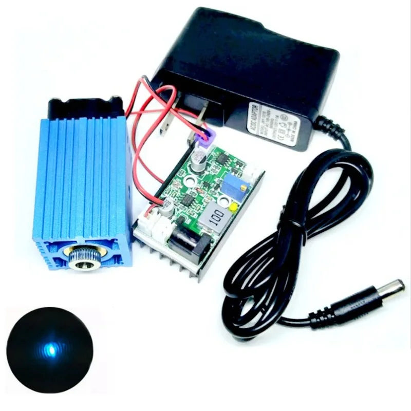 Focusable 488nm 60mw Cyan Semiconductor Laser Module Lighting Effect with 12V 1A Power Adapter