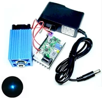 focusable 488nm 60mw cyan semiconductor laser module lighting effect with 12v 1a power adapter