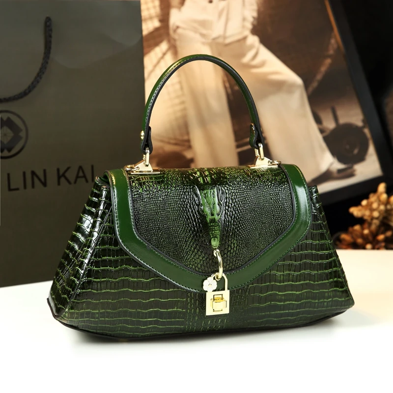 2021 Crocodile pattern Leather Women Handbags Hasp shoulder messenger bag New large female portable tote bag mother bags 2021
