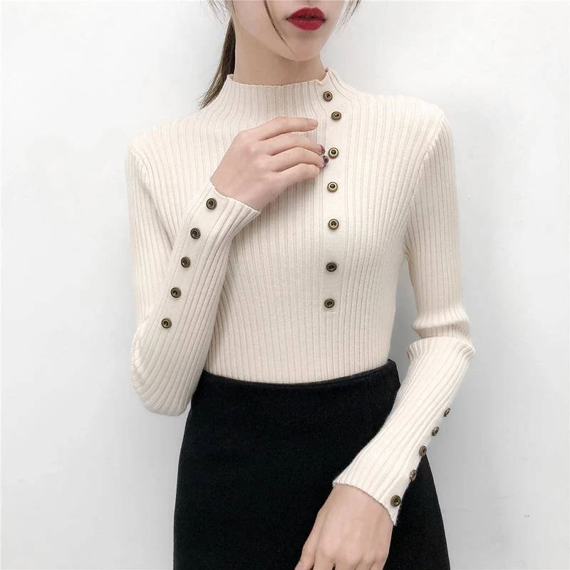 Повседневный осенне-зимний женский толстый свитер пуловеры с длинным рукавом и