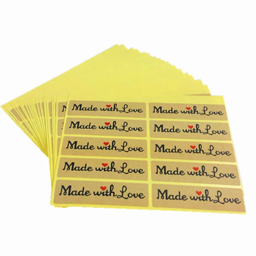 100 шт./лот сделано из кожи прямоугольная Уплотнительная наклейка для подарочной